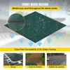 SucceBuy Inground Pool Safety Cover Rectangular PP Swimming Cover with Right Step Strength Mesh Rain Permeability for Garden