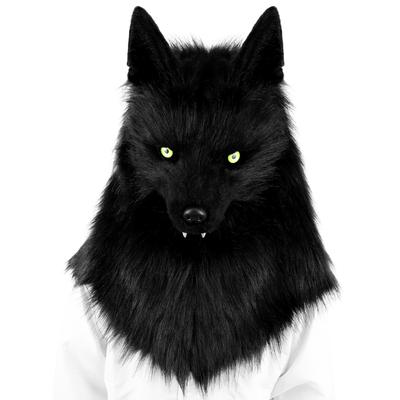 Pluche hondenmask wolfskop full-face masker voor comic conventies ccosplay Kostuum hoofddeksel