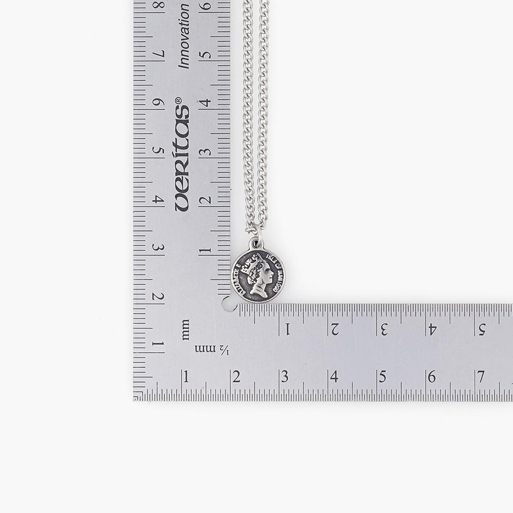 Jbans Classic Dos Coin Pendant Chain Necklace (C2403-An815_Sv)
