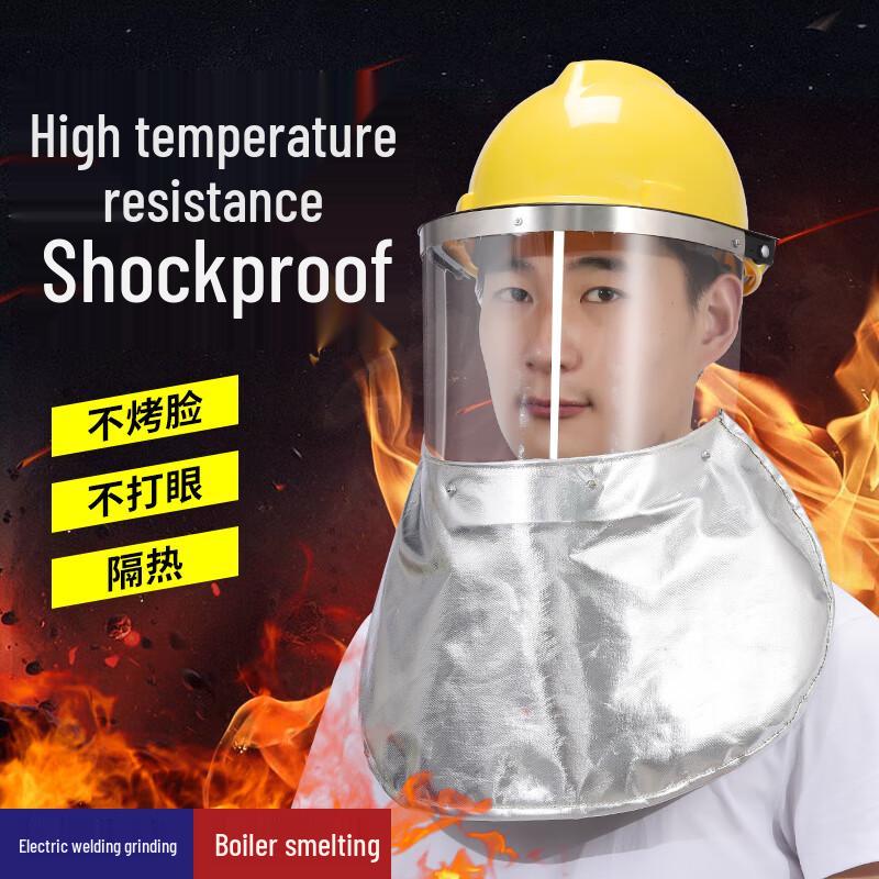 Industrial Heat Resistant Face Shield & Safety Helmet Set