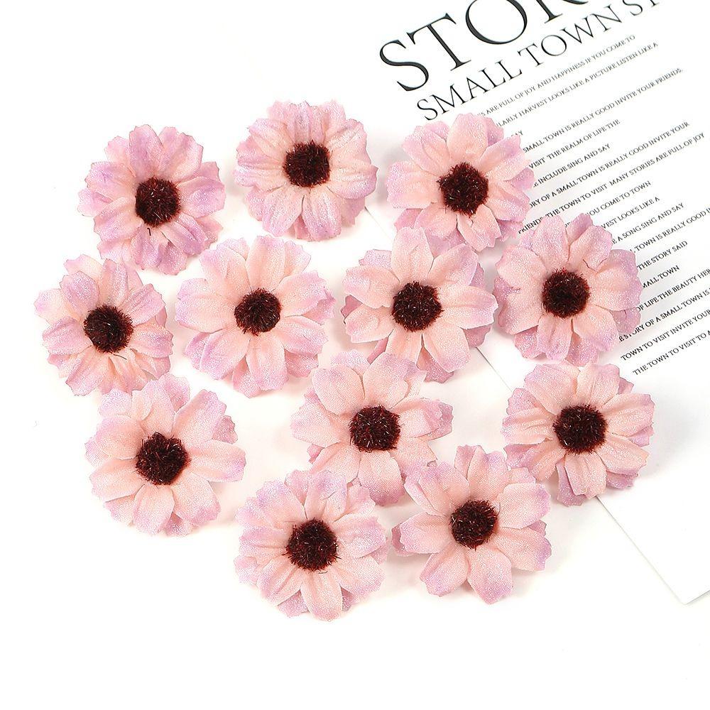 10/20/50PCs Artificial Flowers 3.5cm Silk Fake Flowers Heads for Home Room Dceor Wedding Marriage Decoration DIY Gifts Accessory