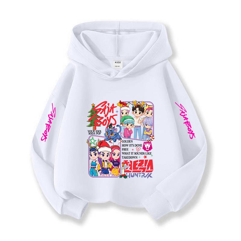 Kpop Christmas Casual Children's Hoodie Halloween Korean Fashion Comfortable Sweatshirt Children's Gift Girls Autumn Winter Set