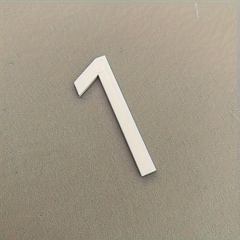 1pc Modern Black Self-Adhesive Acrylic House Number 7 - Easy Install, No Battery Required, Plastic Surface Mount Address Sign for Home