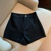 Women's High-Waist Black Slimming Summer Shorts