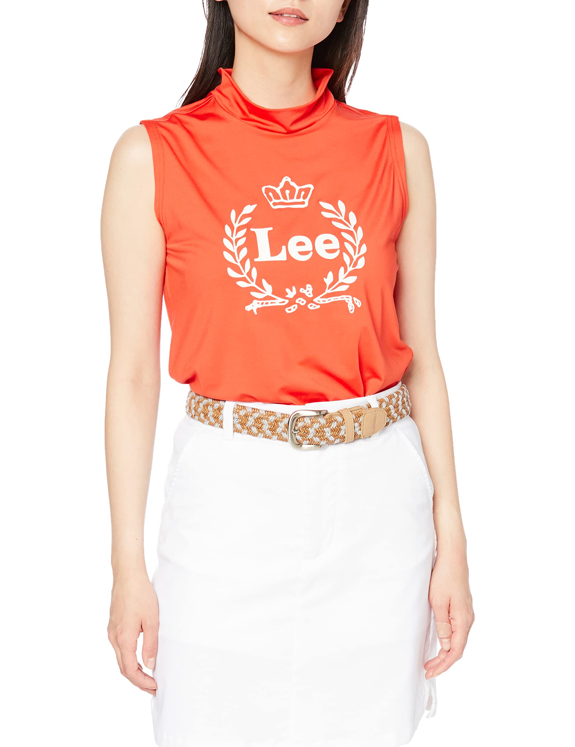 

Lee Tight Mockneck Medium T-Shirt, Women s, Orange, оранжевый