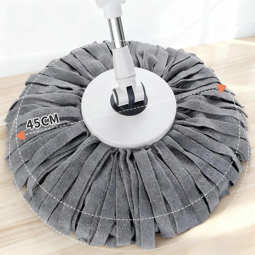 Enhanced Rotating Mop Head - Universal, Thickened, High Absorption, One-Swipe Clean.