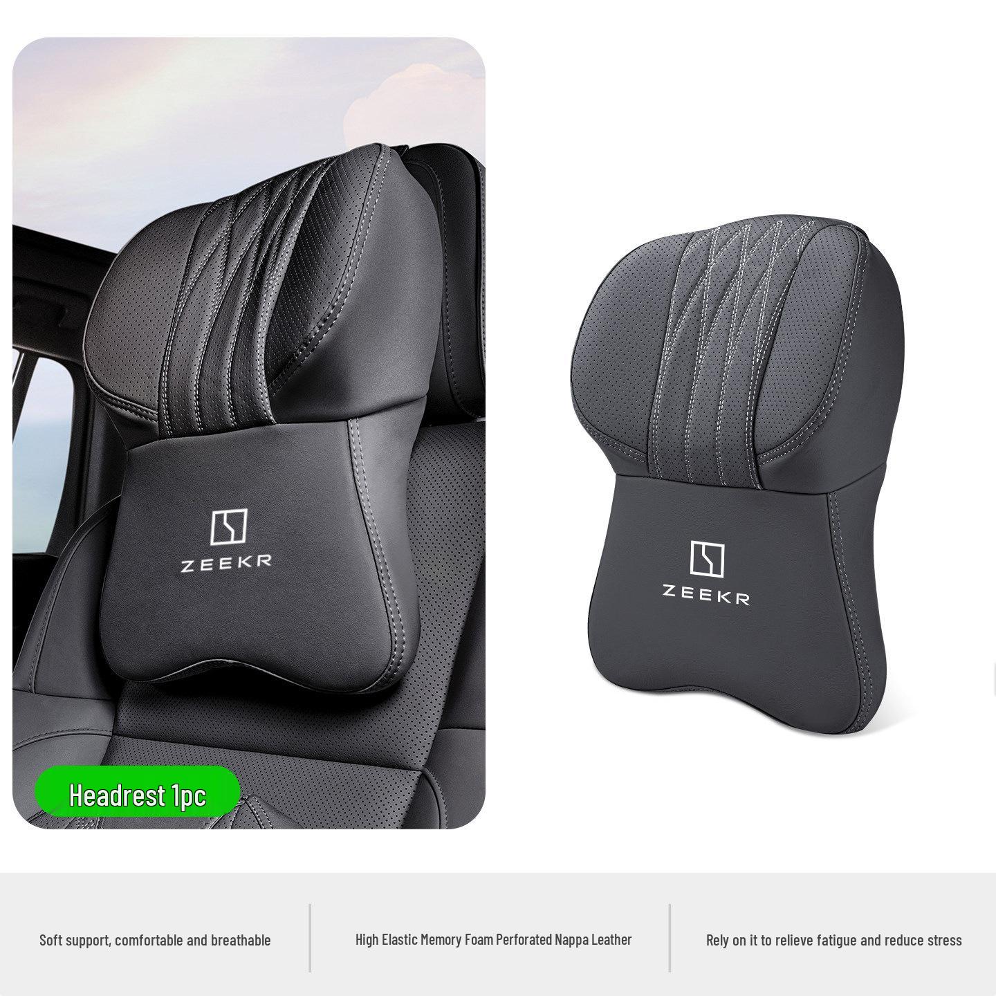 

Zeekr 001/009/007 Car Headrest & Lumbar Support Pillow Set