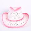 Popular sombrero de vaquero occidental hueco clásico europeo y americano, moda para hombre y mujer, sombrero de paja transpirable para vacaciones, protección solar