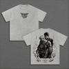 Attack On Titan Reiner Hoover T-shirt Summer Short Sleeve Oversized Tees Clothes Men Clothing Vintage Y2k Washed Cotton T Shirt