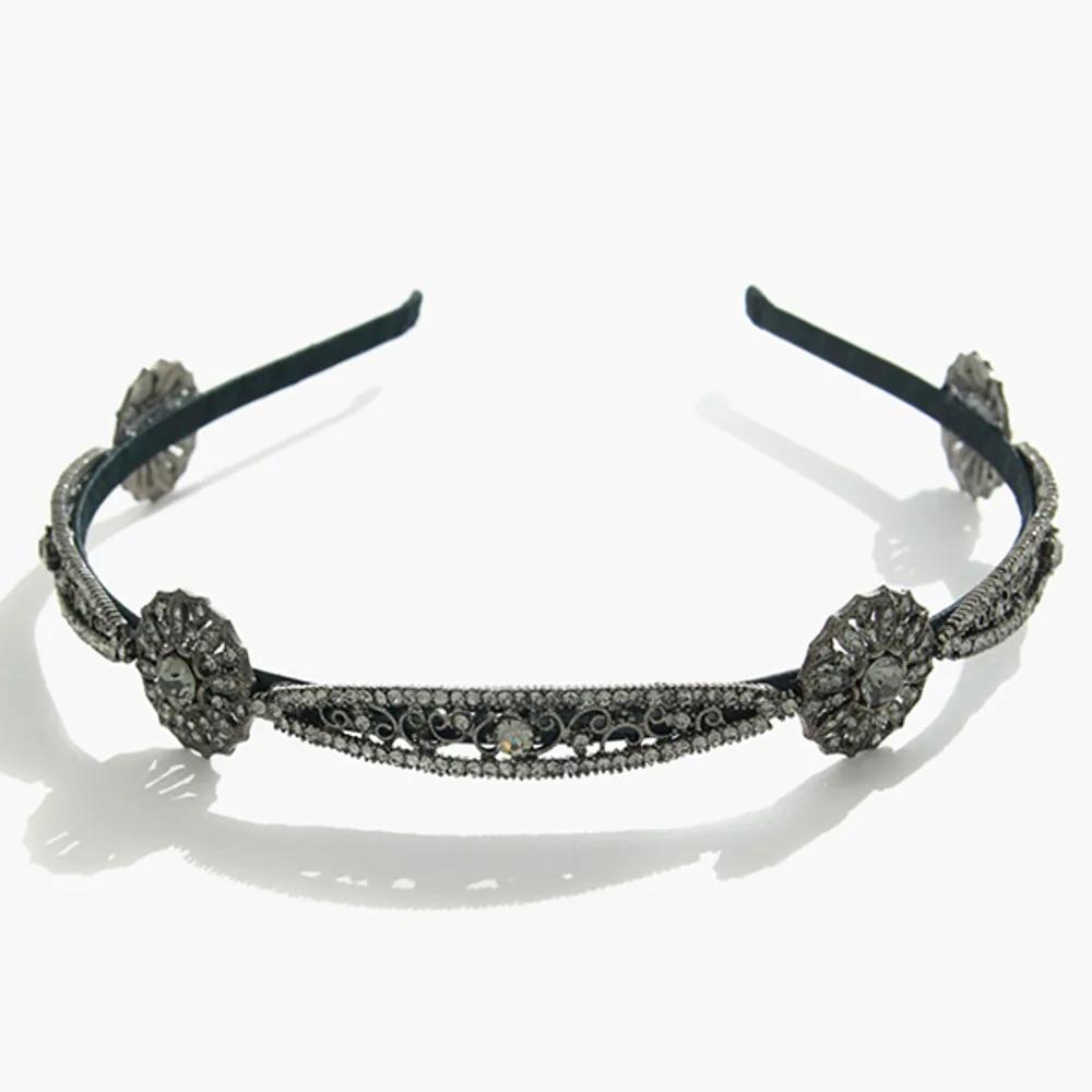 J Lauren Black Swan Hairband H0174
