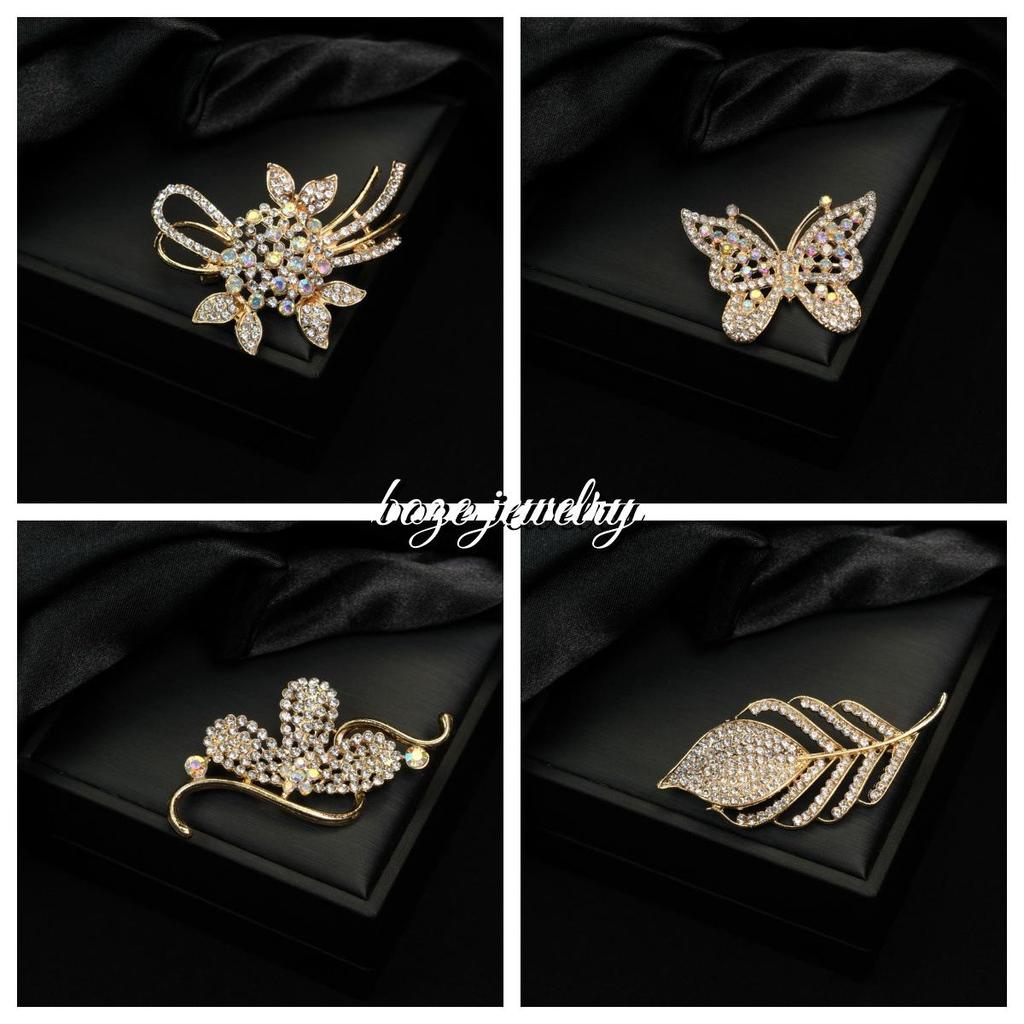 Gold & Diamond Vintage Butterfly Brooch - Versatile Women's Pin Jewelry