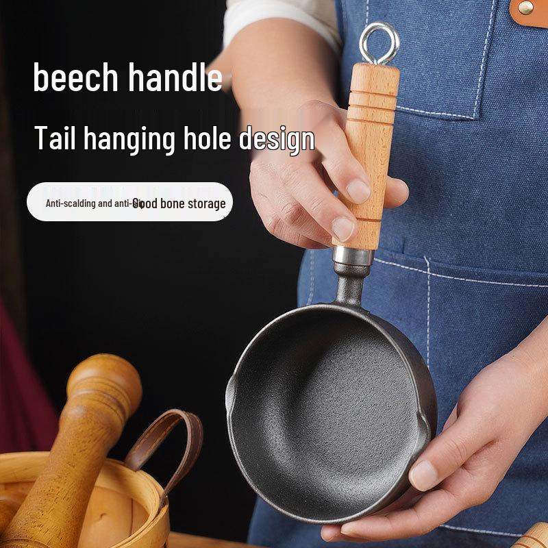 Non-Stick Mini Cast Iron Frying Pan for Oil Drizzling, Stir-Frying, and Egg Frying