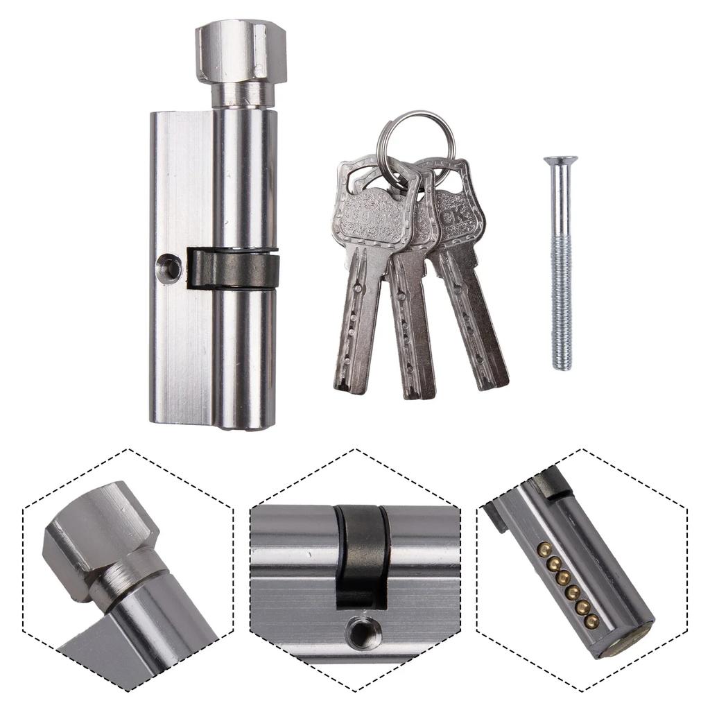 Door Locks Cylinder Security Lock Cylinders 70 Mm For Home Core Lock Cylinders 3Keys Bedroom Bathroom Household Wooden Door
