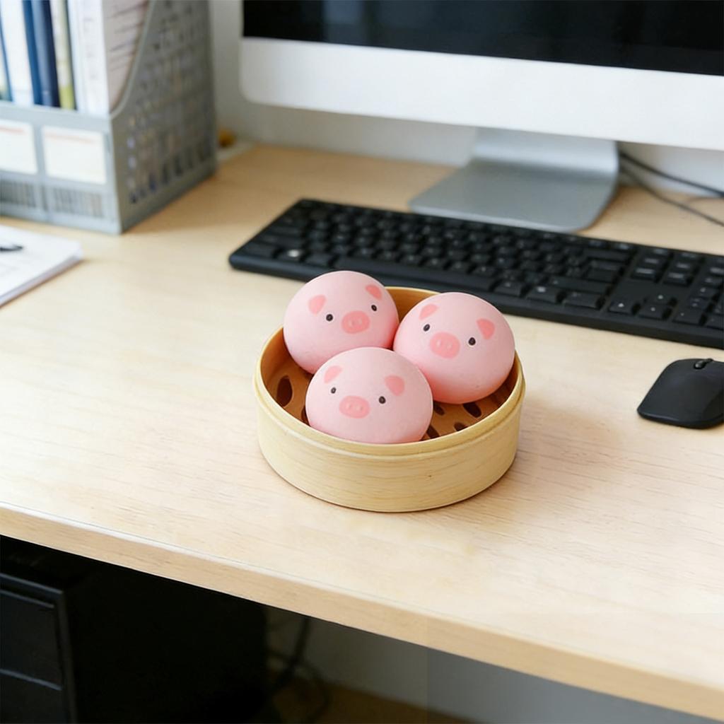 Games Sausage Mystery Dumpling Bao Bun Toy Mega Rainbow Stress 3Pcs White Fun Desk & Gift Toy For Kids & Adults Prospector