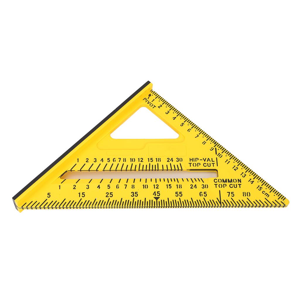 Echer Triunghiular de Tâmplar 7 Inch Galben Sisteme Imperiale Metrice Multifuncțional Echer pentru Căpriori