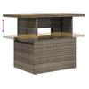 6 Piece Outdoor Sofa Set with Cushions Grey Poly Rattan & Acacia Wood