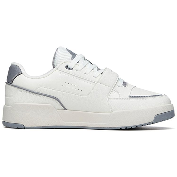 New Anta Life Collection Durable Breathable Low Top Skateboard Shoes Men's White Gray 912218067-2