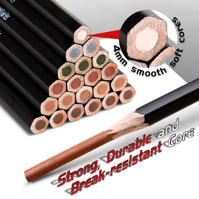 10 szt. Zestaw profesjonalnych kredek węglowych kolorowych Marie's, kolory odcieni skóry do szkicowania, cieniowania, mieszania, dla dorosłych i artystów