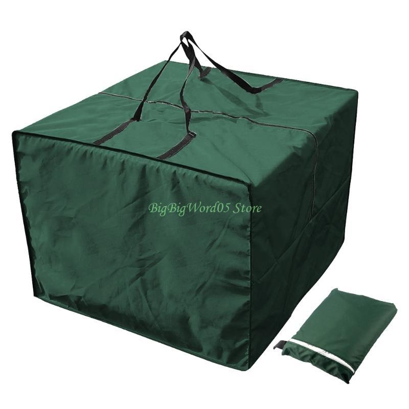 

24TE Square Cushion Storage Bag Outdoor Garden Furniture for Seat Pad Carrying for Case Christmas Tree Protector Cover with Z зелёный