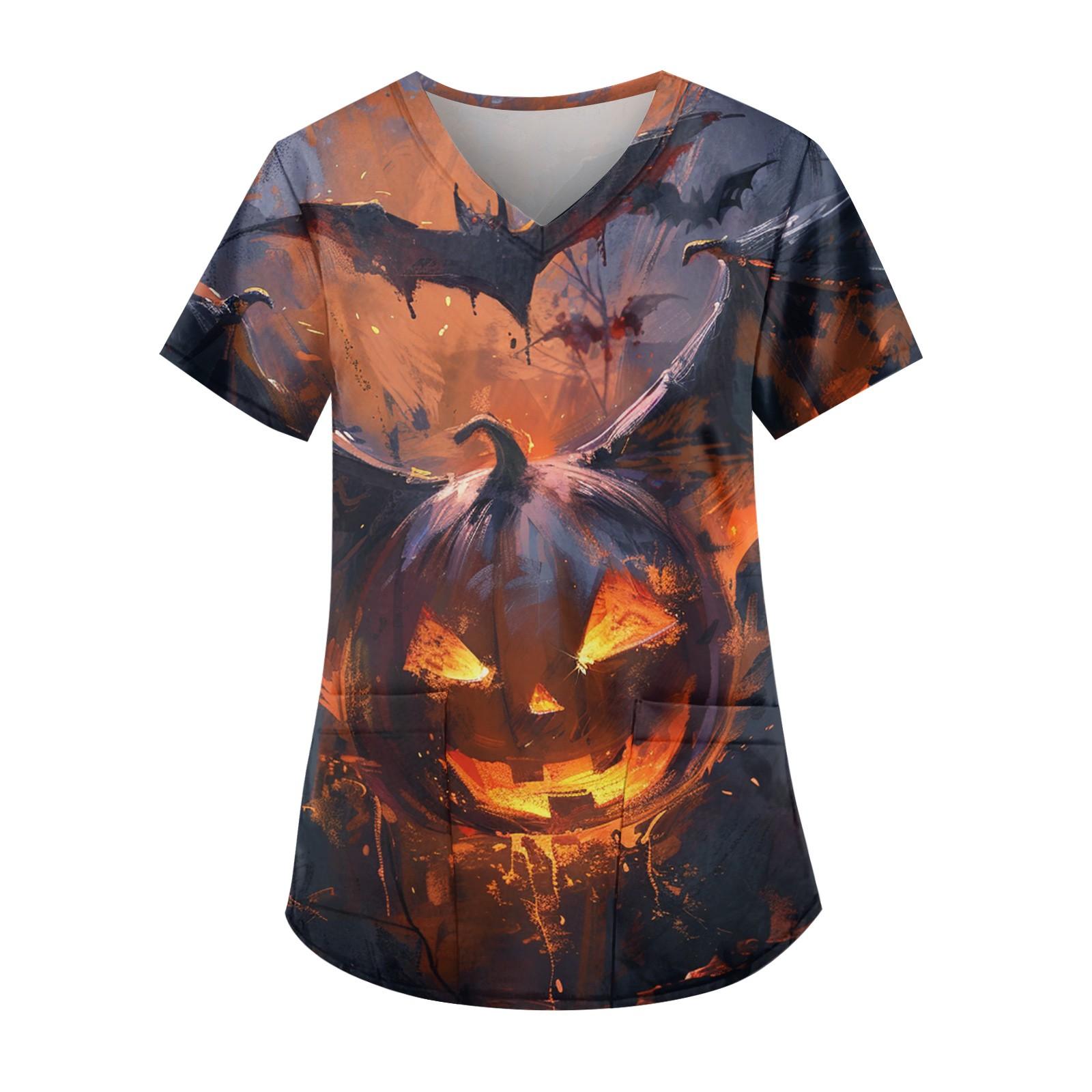 Женская модная футболка с короткими рукавами и v-образным вырезом с пасхальным принтом — фото 3