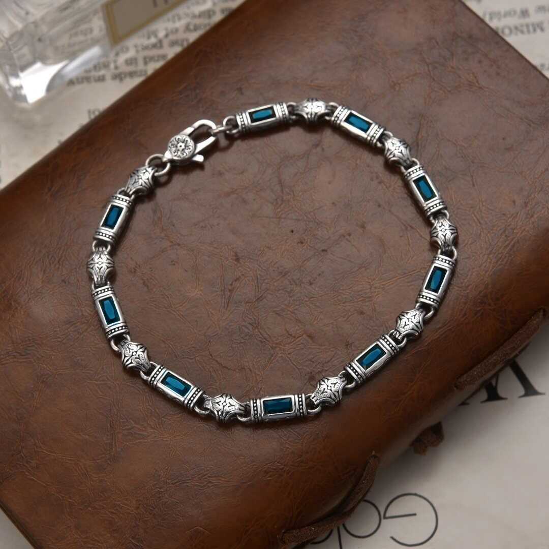 

2026 Style Tang Grass Pattern Stone Bracelet Width 5mm Men s and Women s New Generous 18CM