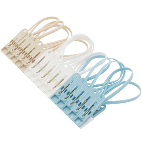 Audiophile Clothespins with String for Hanging On a Pole, 15-Pack, KM1005