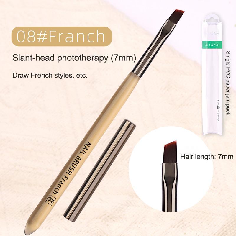 UV Gel Nail Art Brush Acrylic Drawing Painting French Line/Flower Pen Nails Tip Gradient Build Light Therapy Manicure Brush