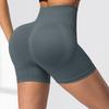 High-Waisted Seamless Cycling Shorts with Hip-Lifting Design - Women's Three-Point Solid Color Yoga Fitness Pants