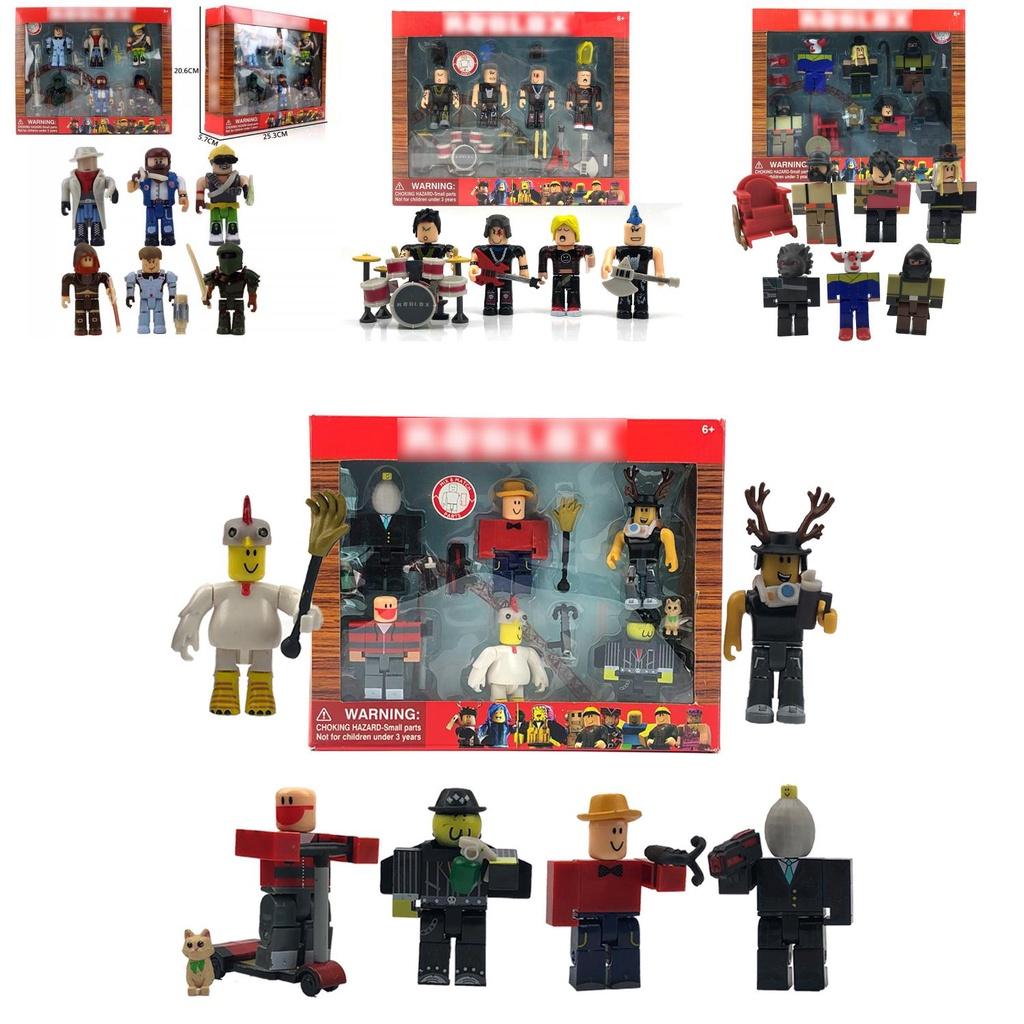 Ensemble de Figurines Roblox avec des Personnages Colorés et des Accessoires pour un Jeu Créatif
