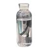 Double-Lid High Borosilicate Glass Travel Cup with Leather Sleeve