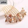 Butterfly Diamond Inlaid Crystal Hair Comb - Seven-Tooth Metal Hair Bun Maker & Hair Clip Accessory