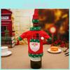 Christmas Sweater Wine Bottle Cover Featuring Festive Handmade Design In Red And Green Colors