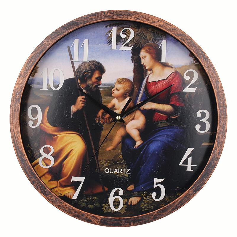 New Jesus Wall Clock Bedroom Living Room Home Decoration Wall Clock Living Room Dining Room Silent Wall Clock