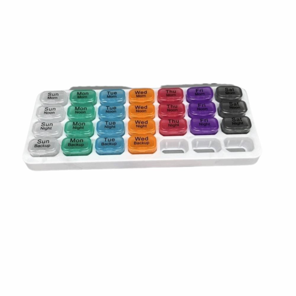 21/28/31 Grids Medicine Box Portable Large Capacity Medicine Storage Box Transparent Detachable Pill Box Daily Medicine