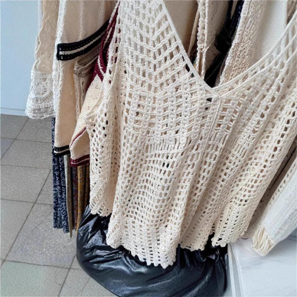 Women's Hollowed-Out Knit Vest - Summer 2025 Trendy French Design