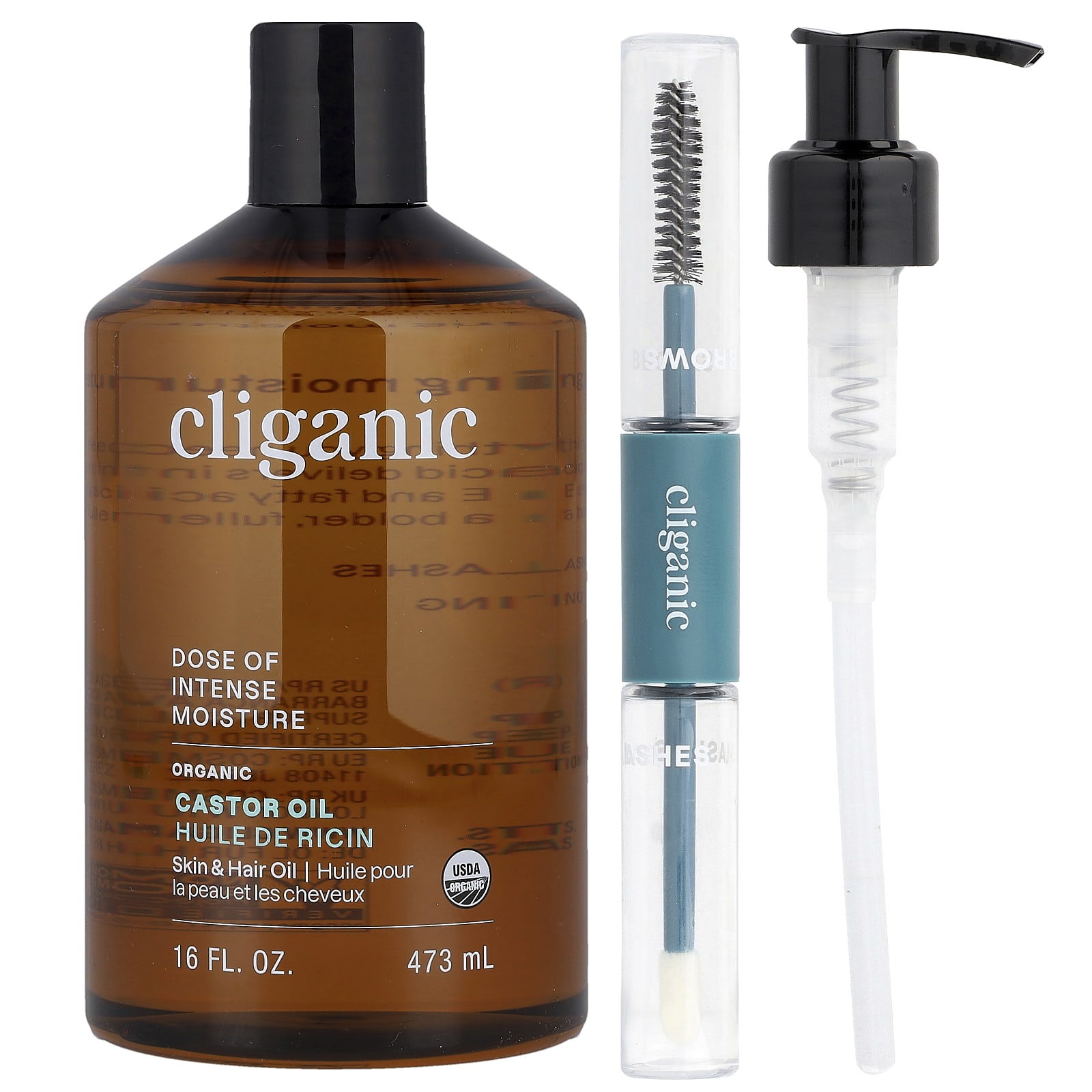 

Organic Castor Oil Lash & Brow Set, 1 Set