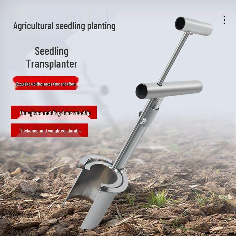 Seedling Transplanter and Hole Digger Tool for Greenhouse and Agricultural Use