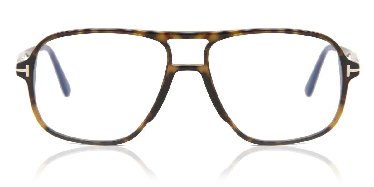 

Tom Ford Ft5737 B Blue Light Block 052 Men Eyeglasses Dark Tortoise/56