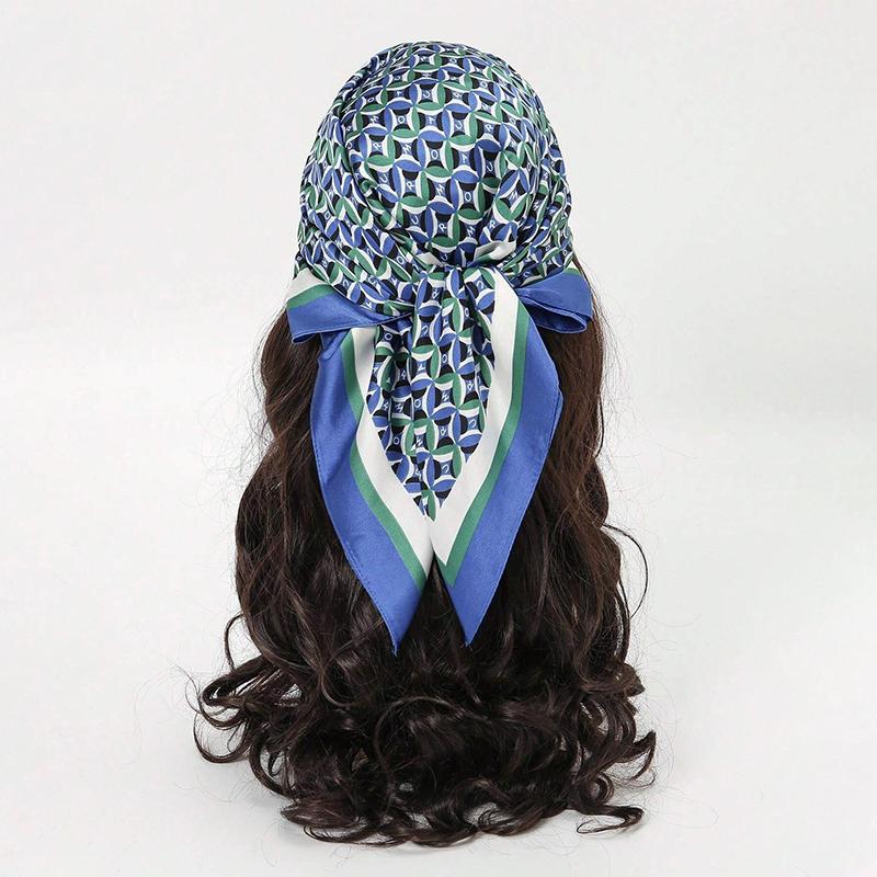 Luxus Damen Seiden-Quadratschal Schal Mode Xiaoxiangfeng Druckdesign Satin Hijab Tücher Halstuch Damen Haarbänder 70*70CM