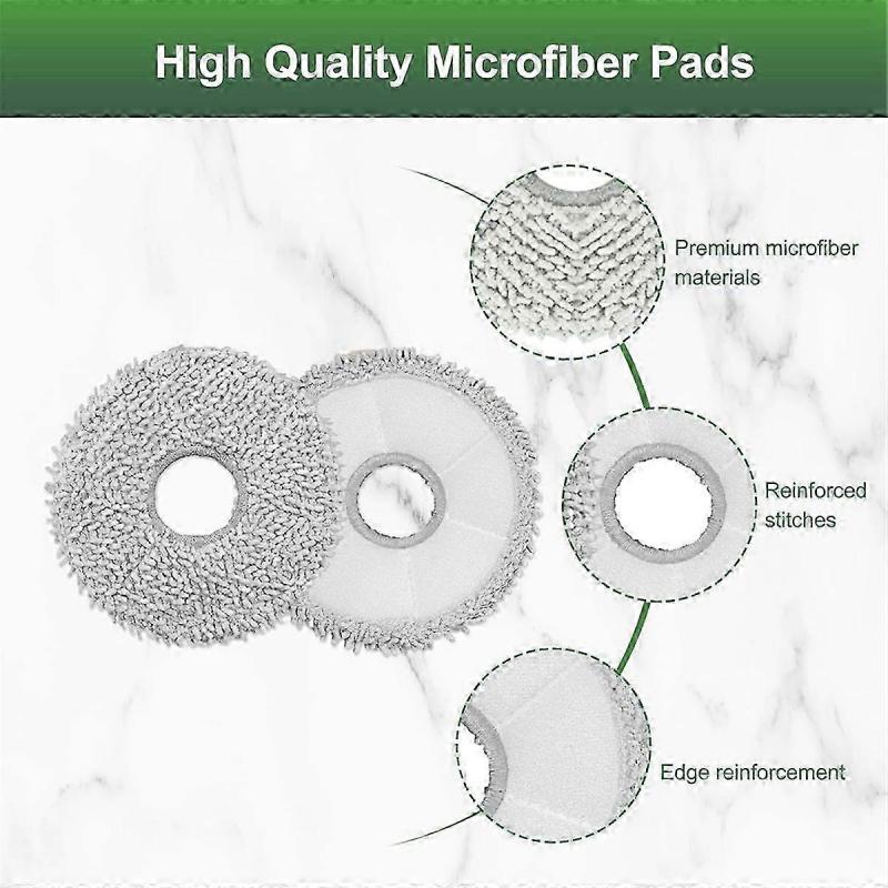 12 Pack Washable Mopping Pads for Dreame L10S /L10/ L20 / L30/ X30/ Ecovacs Deebot X2 Omni/ T20 Omni
