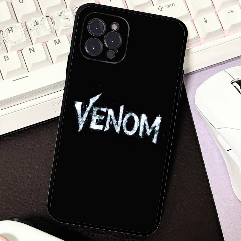 Superhero V-Venom Phone Case For iPhone 16 15 14 11 12 13 Mini Pro XS Max Cover 6 7 8 Plus X Funda Shell