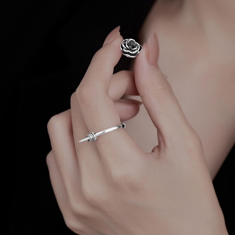 Self for Protection Ring Functional Hidden Cool Finger Ring Hip Hop Finger Rings for Men Women Dainty Rose Ring For Wome
