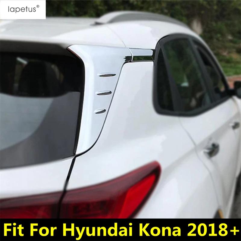 

Car Rear Window Spoiler Windshield Wing Decoration Sequ Cover Trim For Hyundai Kona 2018 - Chrome Accessories Exterior