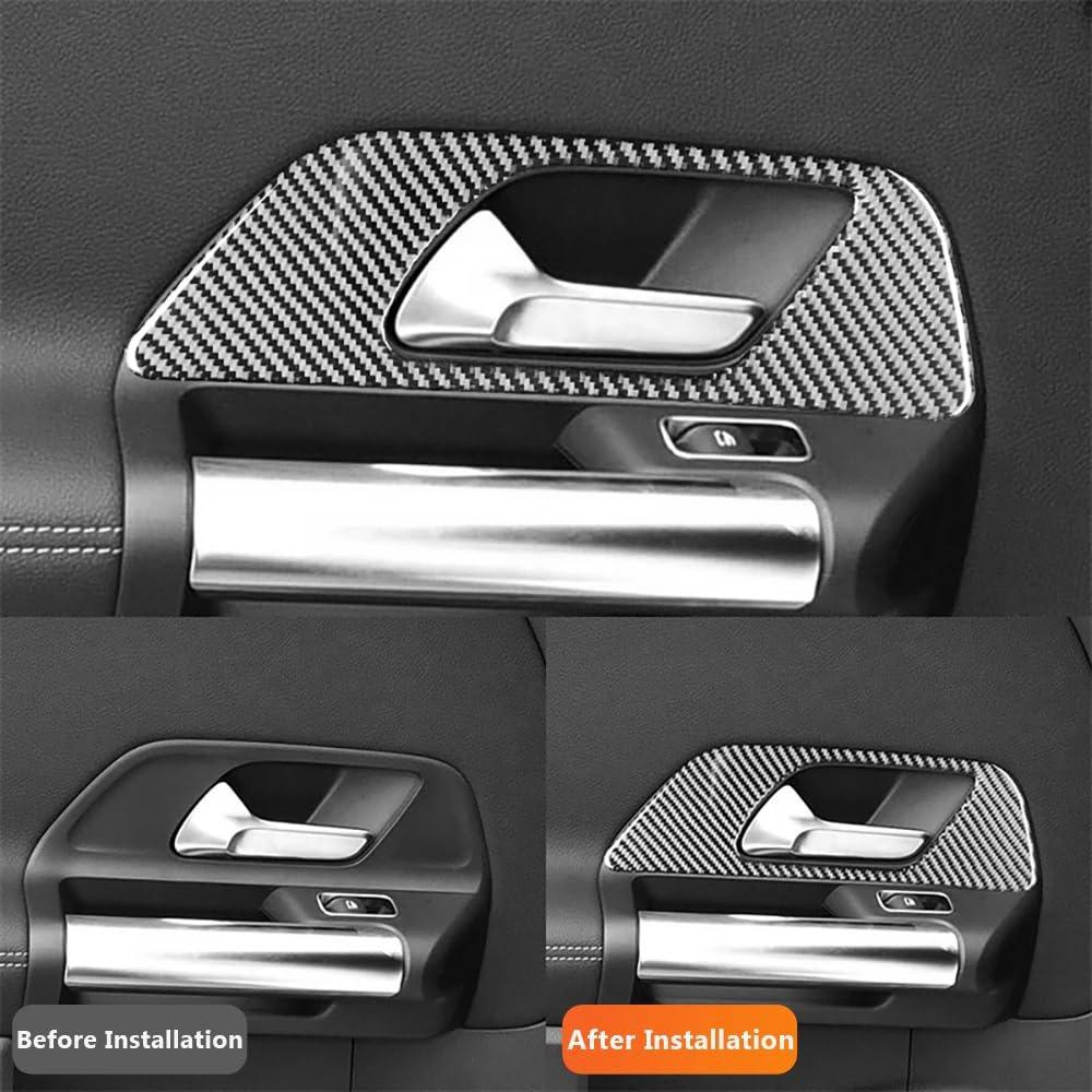 For Benz B-Class W247 2019-2026 Carbon Fiber Car Door handle inside the vehicle Anti-scratch Decorative Interior Accessories