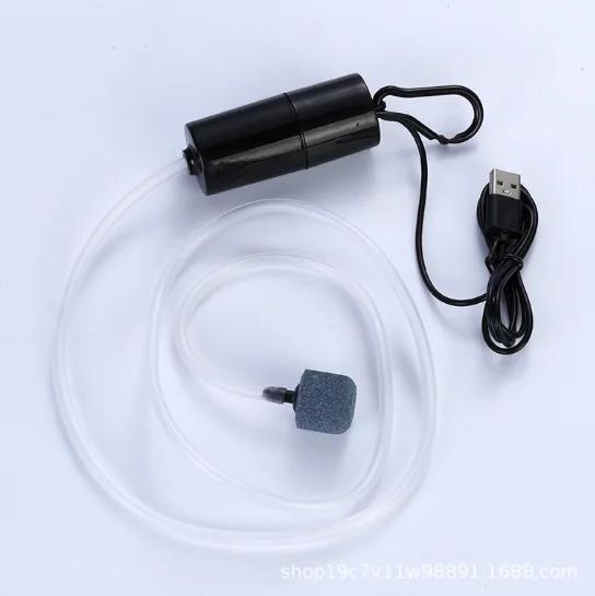 Aquarium USB Air Pump 5V Portable Mini Oxygenator Silent Fish Tank Air Compressor Oxygen Aerator Accessory for Indoor Fish Tank