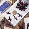 SUNNYCLUE 1 Box 30Pcs Rose Cross Charm Gothic Style Black Crosses Red Rose Flower Beads Easter Cross Charm Thistles Thorns Fancy Crucifix Charms for