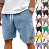 Mens Shorts Casual with Drawstring Waist Mens Cotton Shorts 5 Inch Inseam Shorts Men Comfortable Fit Mens Beach Shorts