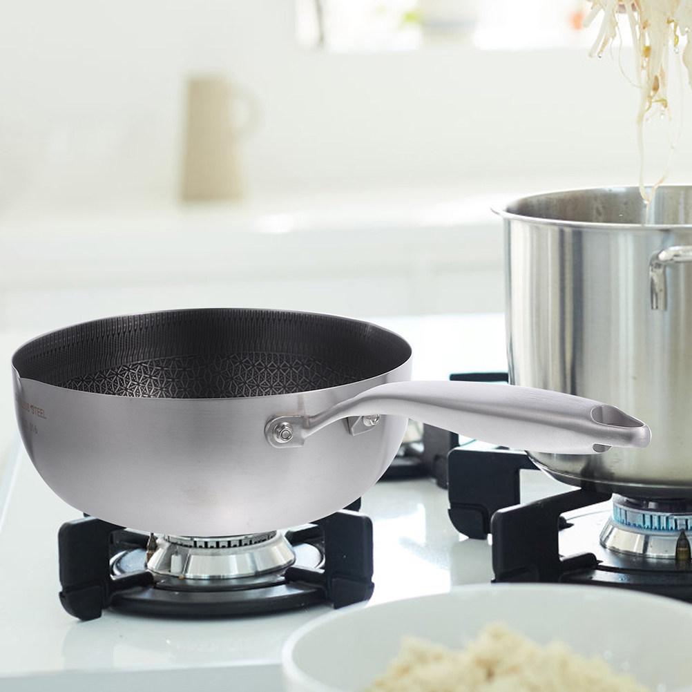 

Honeycomb Stainless Steel Pan Non Stick Saucepan for Kitchen Cooking Frying Eggs with Lid Metal Honeycomb Cooking Pot 41.5X20X14.5CM