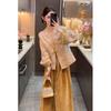 Autumn 2025 Modern Chinese Embroidered Frog Button Jacket & Wide-Leg Pants Two-Piece Set