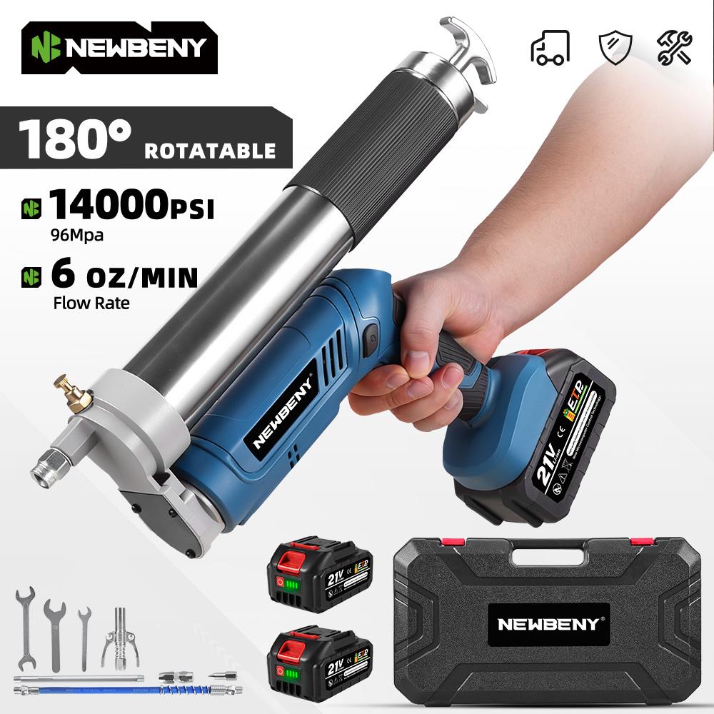 Newbeny 14000PSL 96Mpa Elektrisk Fettpress Högtryck Bil Smörjolja Bilunderhållsverktyg För makita 18v batteri pinne